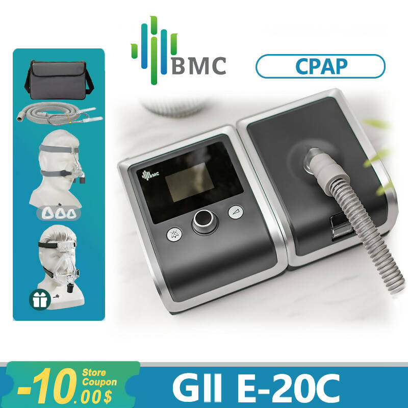 BMC E-20C GII CPAP Machine Sleep Apnea Anti Snoring Non-invasive Cpap with Nm4 Nasal Mask Humidifier