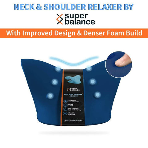 Super Balance Neck Relaxer | Cervical Pillow for Neck and Shoulder Pain | Navy Blue